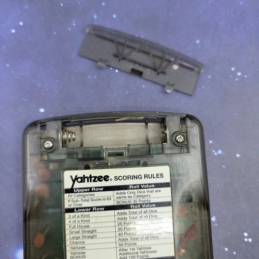 1995 Electronic Handheld Yahtzee Game - Tested 4511 Clear Milton Bradley